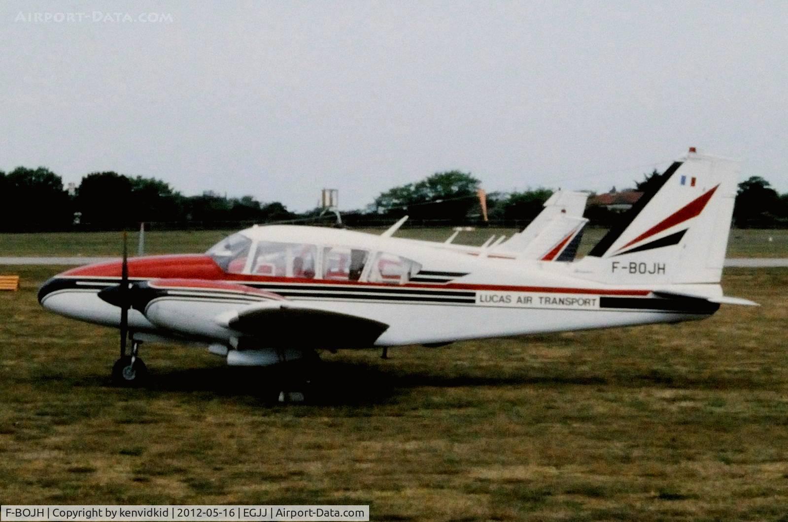 F-BOJH, Piper PA-23-250C Aztec C/N 27-3379, At Jersey airport early 1970's.
Scanned from slide.