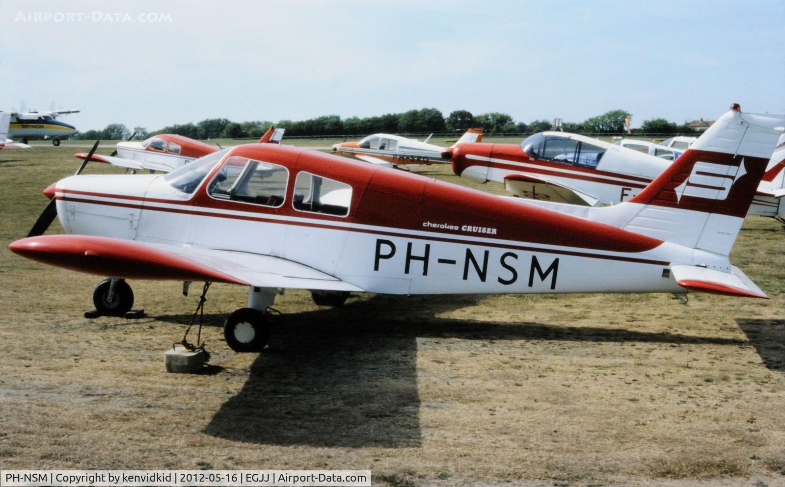 PH-NSM, 1968 Piper PA-28-140 C/N 28-25143, At Jersey airport early 1970's.
Scanned from slide.