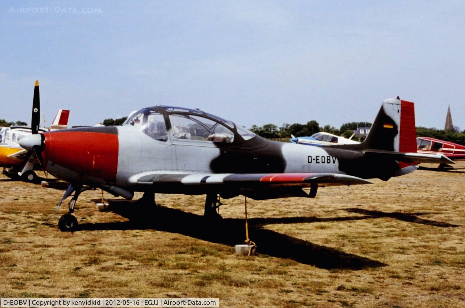 D-EOBV, Piaggio P.149D C/N 157, At Jersey airport early 1970's.
Scanned from slide.