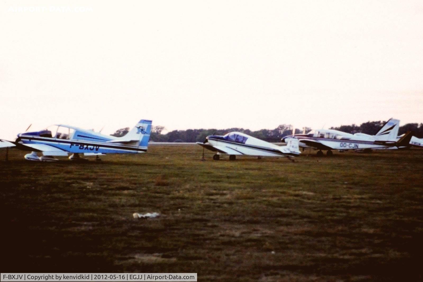F-BXJV, Robin DR-400-180 Regent C/N 1056, At Jersey airport early 1970's.
Scanned from slide.