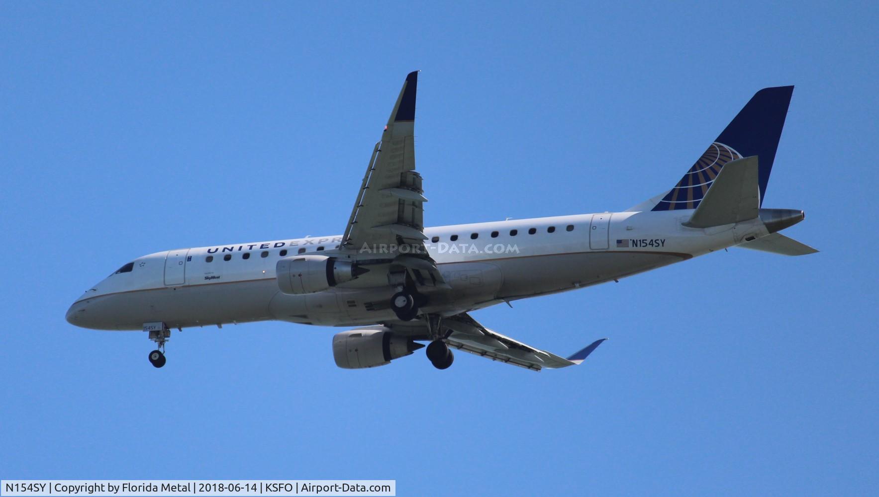 N154SY, 2016 Embraer 175LR (ERJ-170-200LR) C/N 17000556, SFO 2018