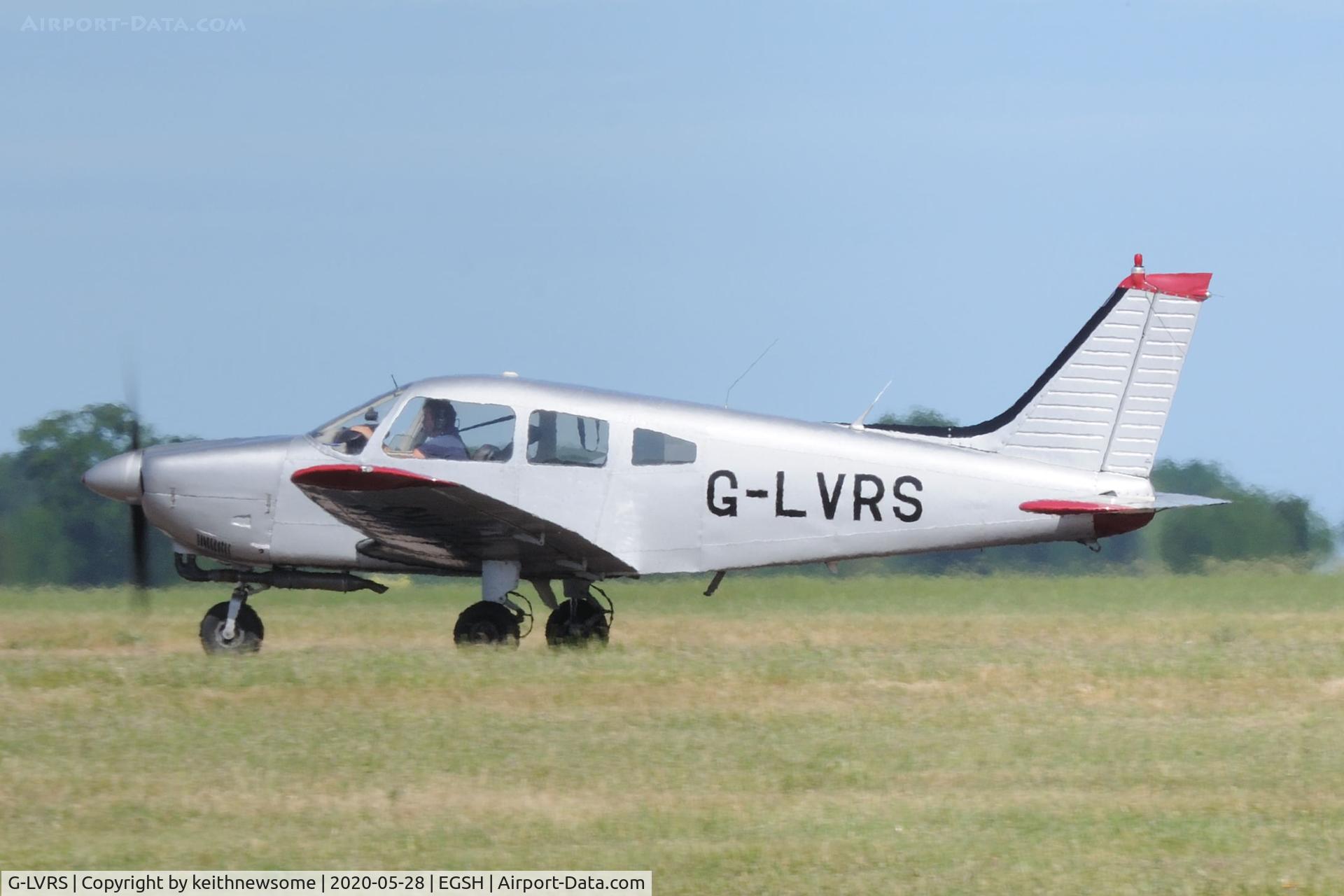 G-LVRS, 1978 Piper PA-28-181 Cherokee Archer II C/N 28-7890059, Leaving Norwich for Elstree.