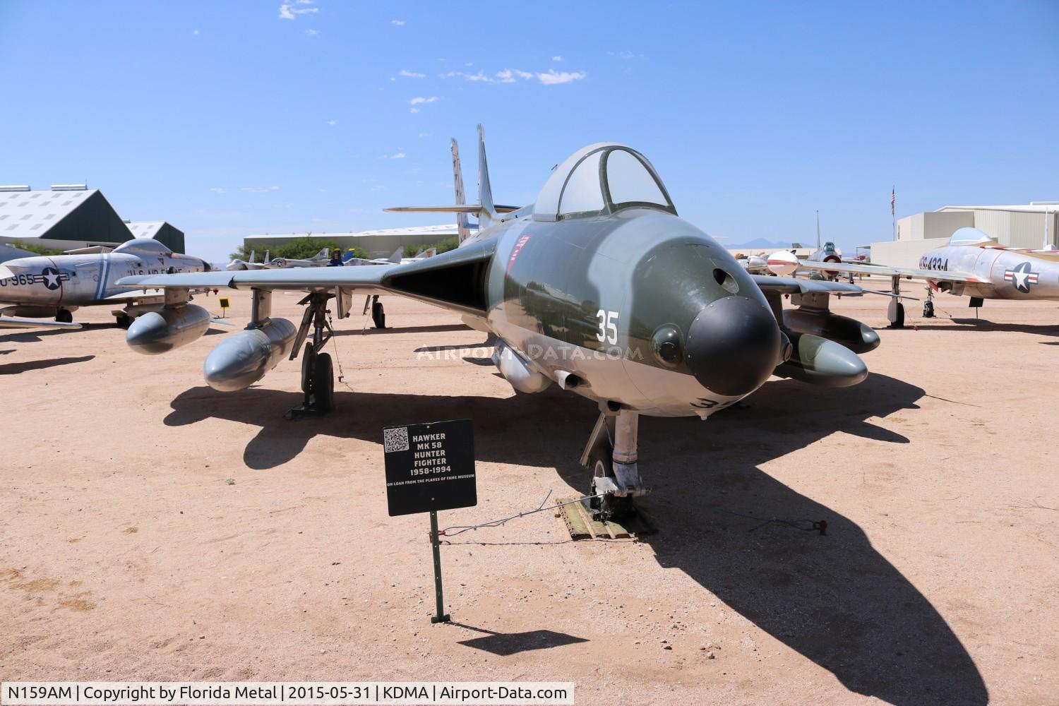 N159AM, Hawker Hunter F.58 C/N 41H-697402, PIMA Museum 2015