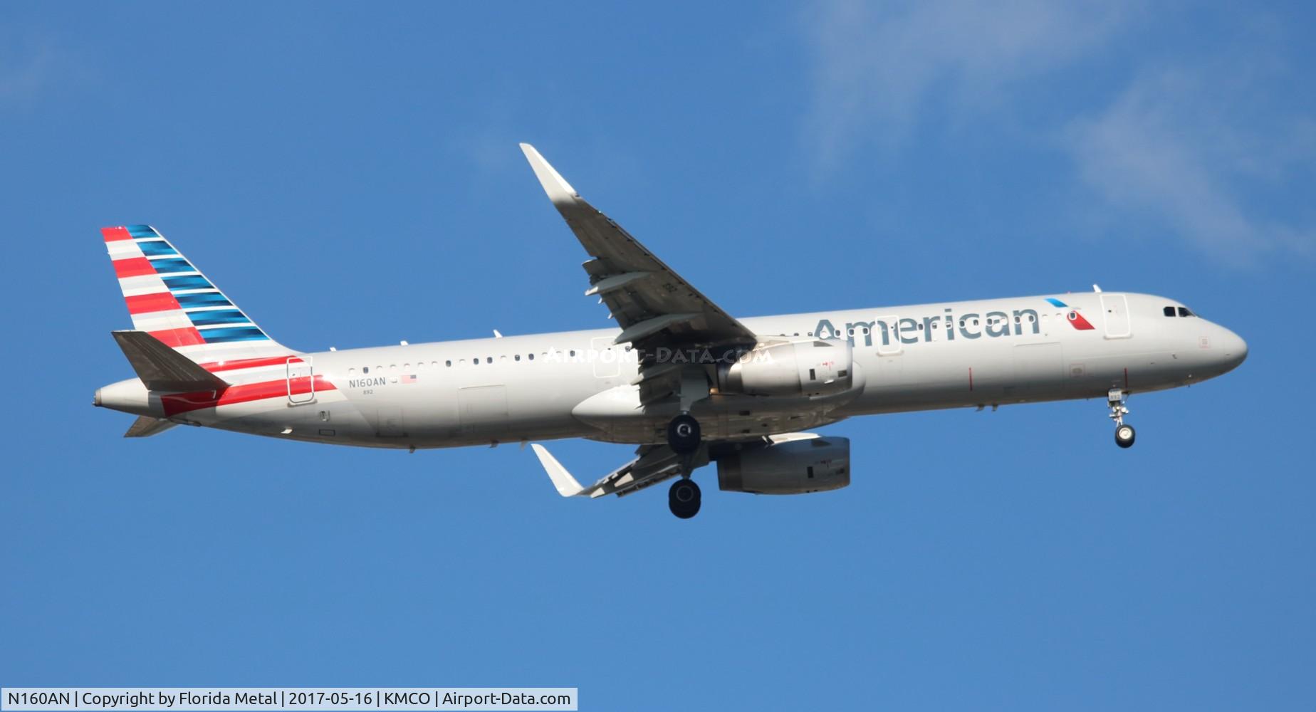N160AN, 2016 Airbus A321-231 C/N 7069, MCO 2017