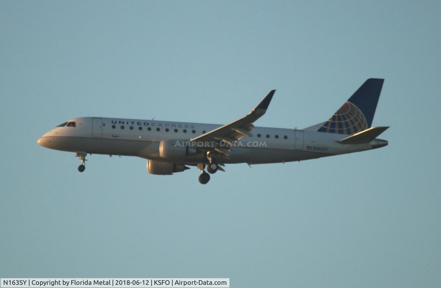 N163SY, 2016 Embraer 175LR (ERJ-170-200LR) C/N 17000577, SFO 2018