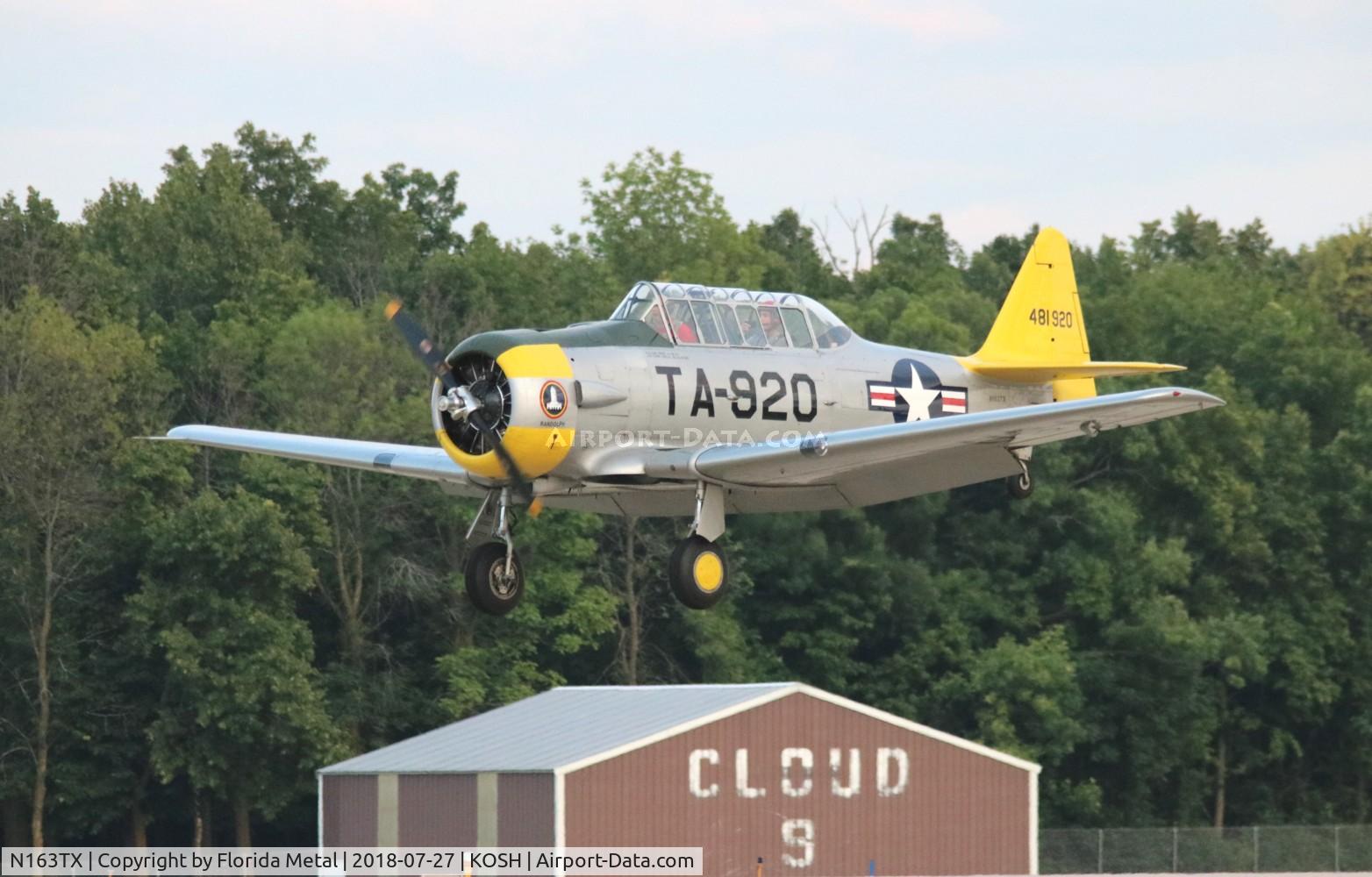 N163TX, 1944 North American AT-6F C/N 121-42642, OSH 2018