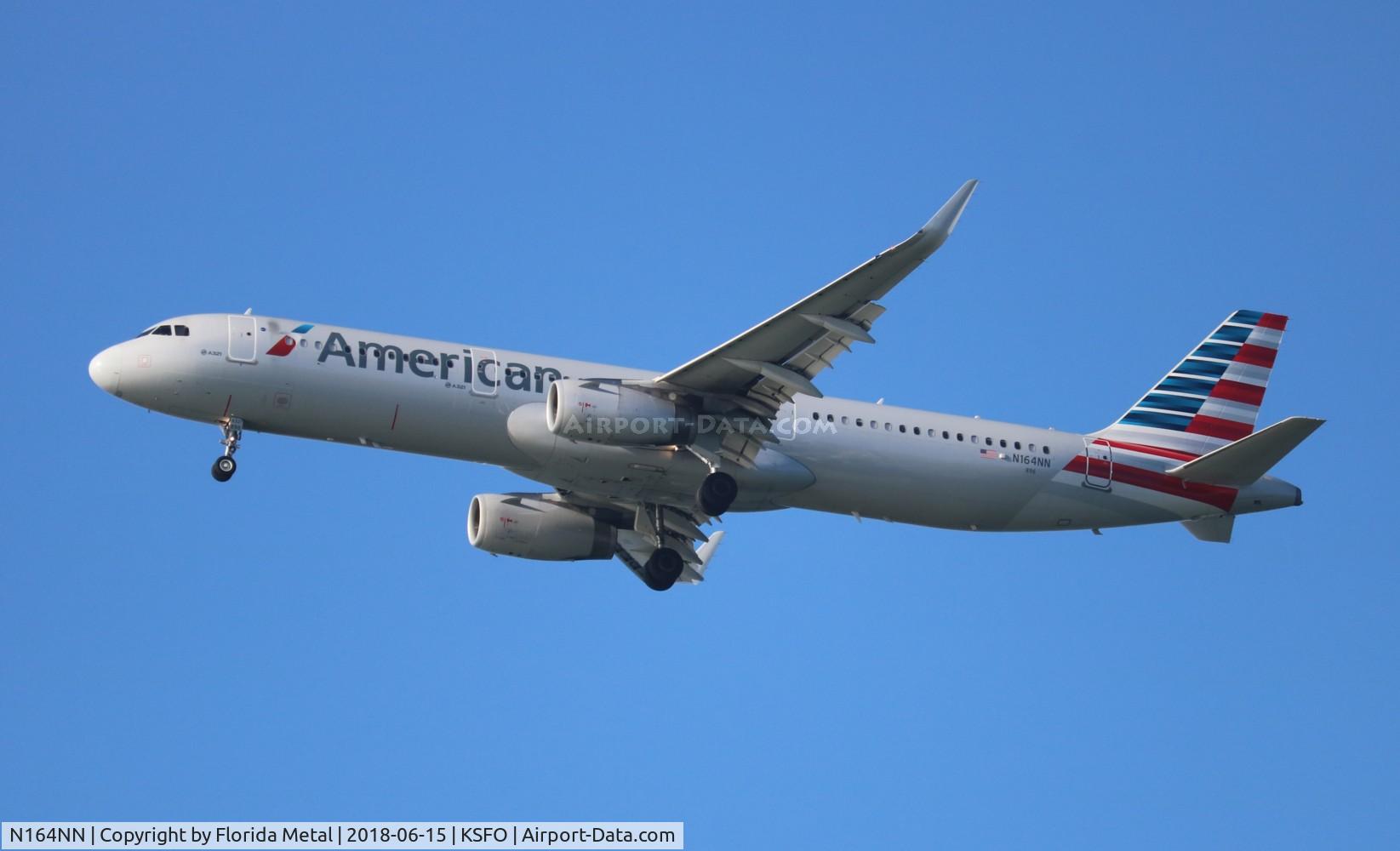 N164NN, 2016 Airbus A321-231 C/N 6909, SFO 2018