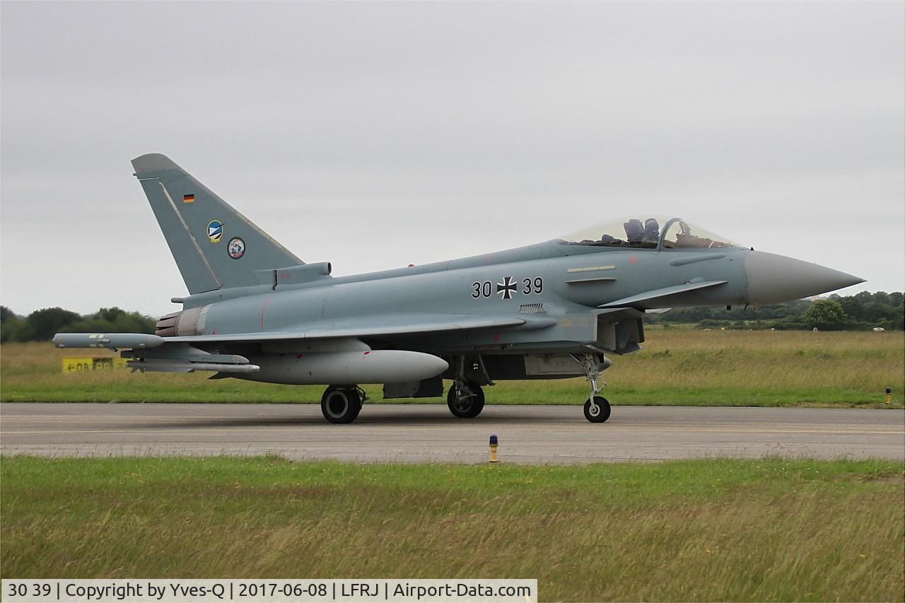 30 39, Eurofighter EF-2000 Typhoon S C/N 123/GS025, Eurofighter EF-2000 Typhoon S, Taxiing to flight line, Landivisiau Naval Air Base (LFRJ) Tiger Meet 2017