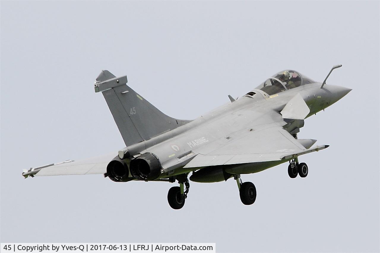 45, 2015 Dassault Rafale M C/N 45, Dassault Rafale M, On final rwy 08, Landivisiau naval air base (LFRJ) Tiger Meet 2017