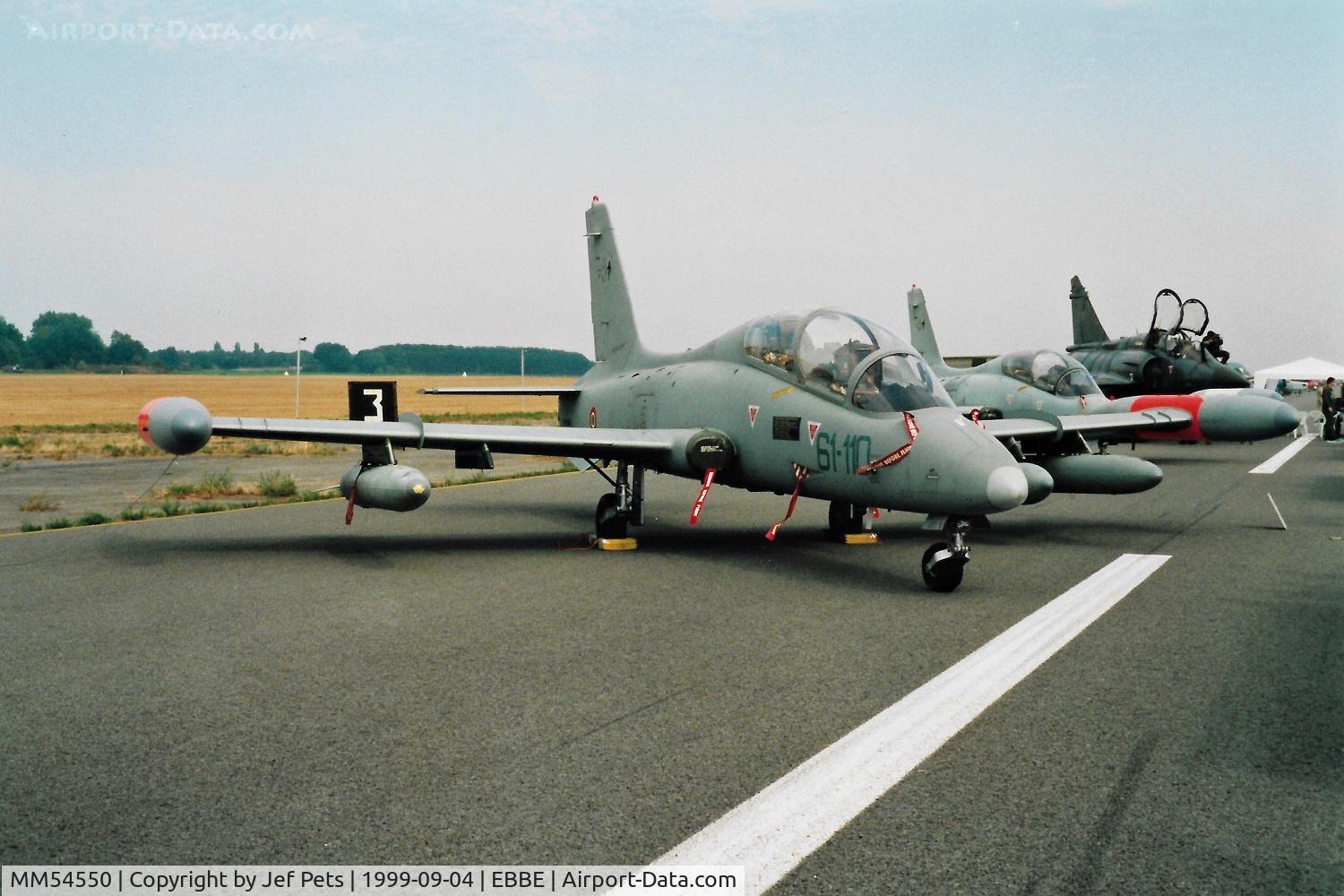 MM54550, Aermacchi MB-339A C/N 6771/159/AA082, MM54550 at Beauvechain Airshow 1999.