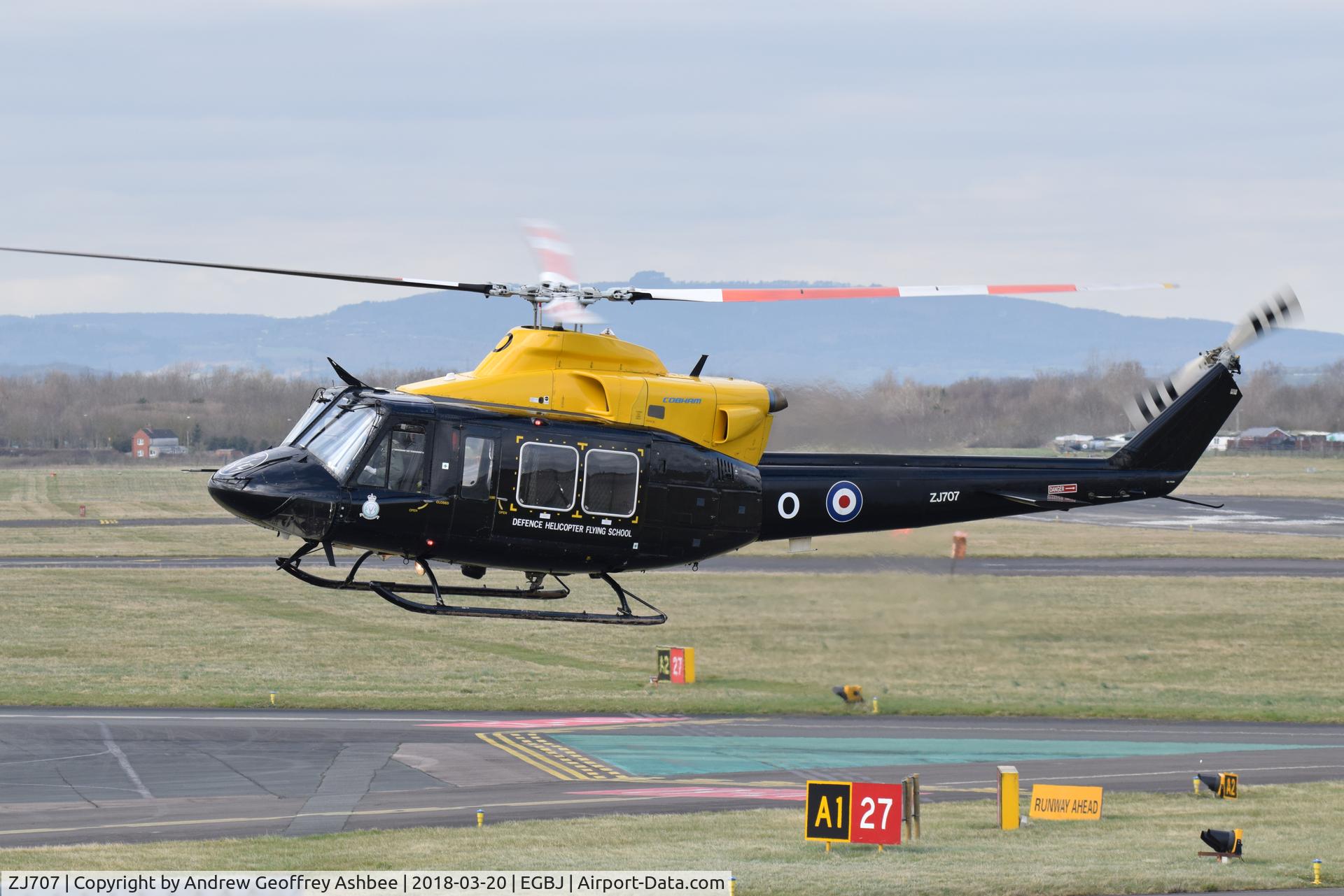ZJ707, 2002 Bell 412EP Griffin HT1 C/N 36297, ZJ707 at Gloucestershire Airport.