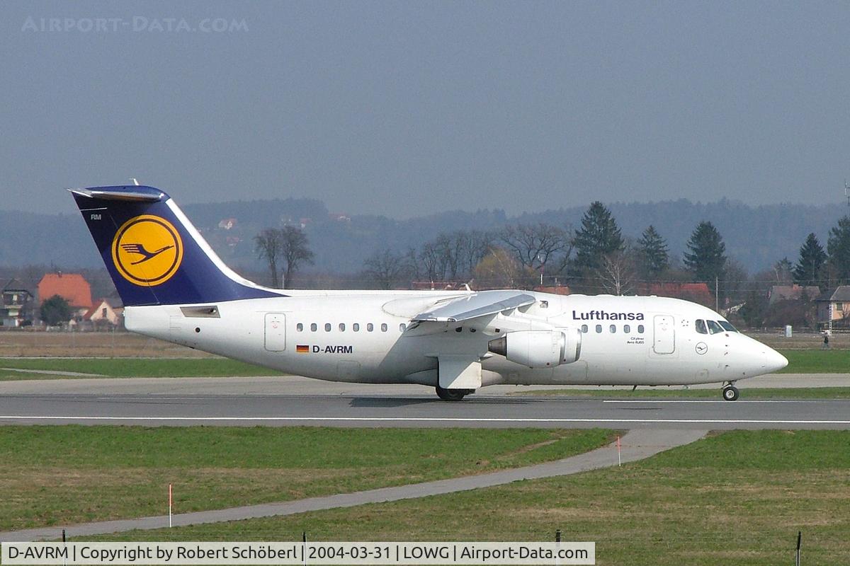 D-AVRM, 1996 British Aerospace Avro 146-RJ85 C/N E.2288, D-AVRM @ LOWG