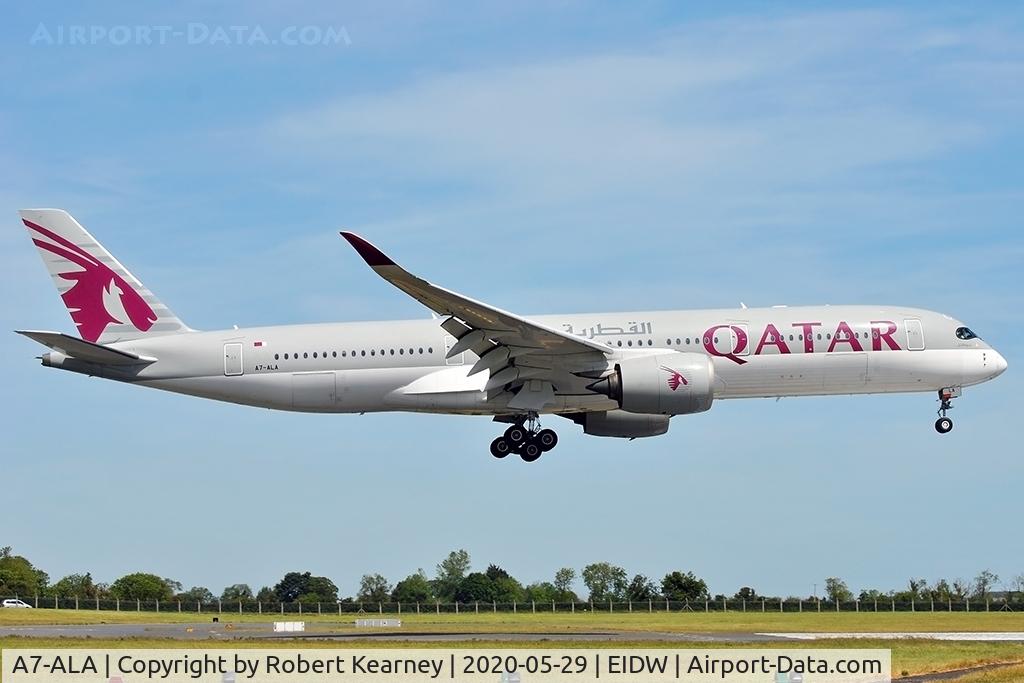 A7-ALA, 2014 Airbus A350-941 C/N 006, Short finals r/w 10