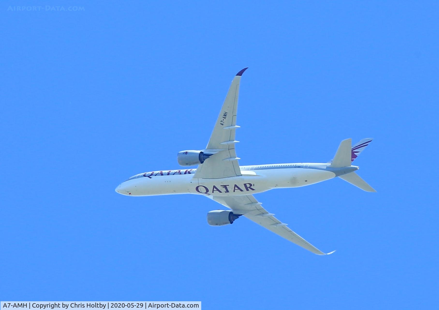 A7-AMH, 2018 Airbus A350-941 C/N 211, Over Potters Bar, Herts. from Heathrow