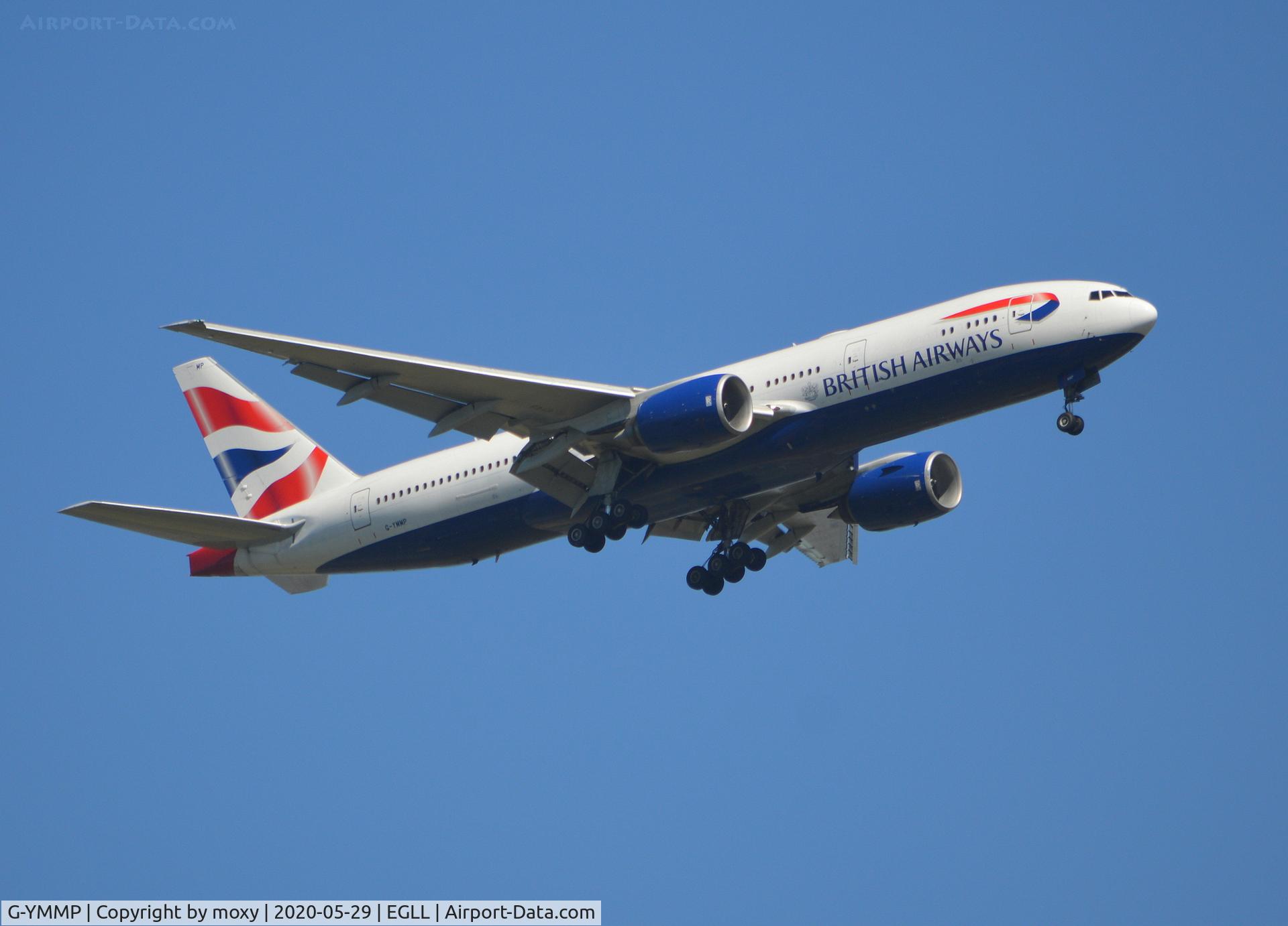 G-YMMP, 2001 Boeing 777-236 C/N 30315, Boeing 777-236 on finals to 9R London Heathrow.