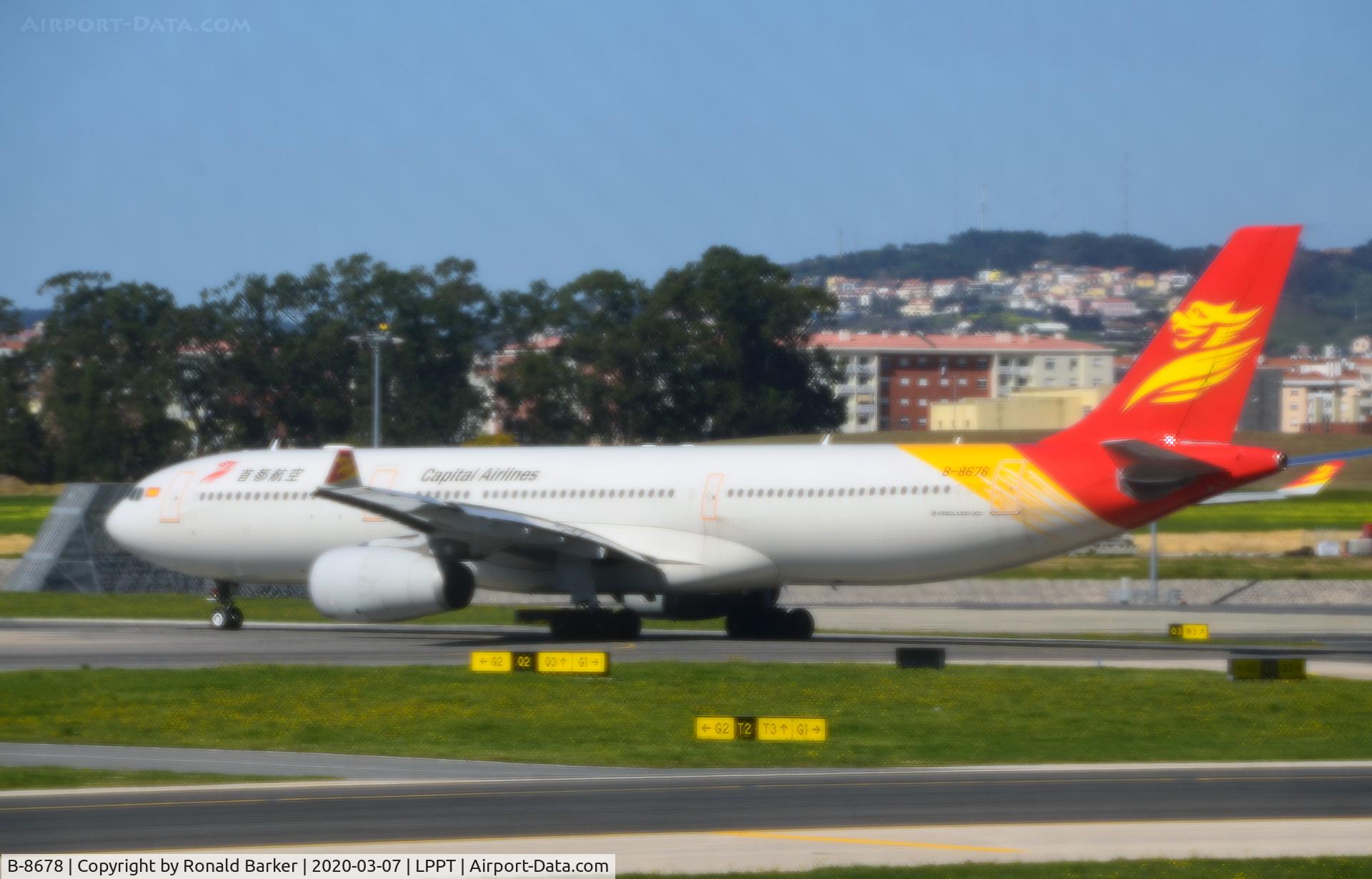 B-8678, 2016 Airbus A330-343 C/N 1753, Taxi for takeoff Lisboa