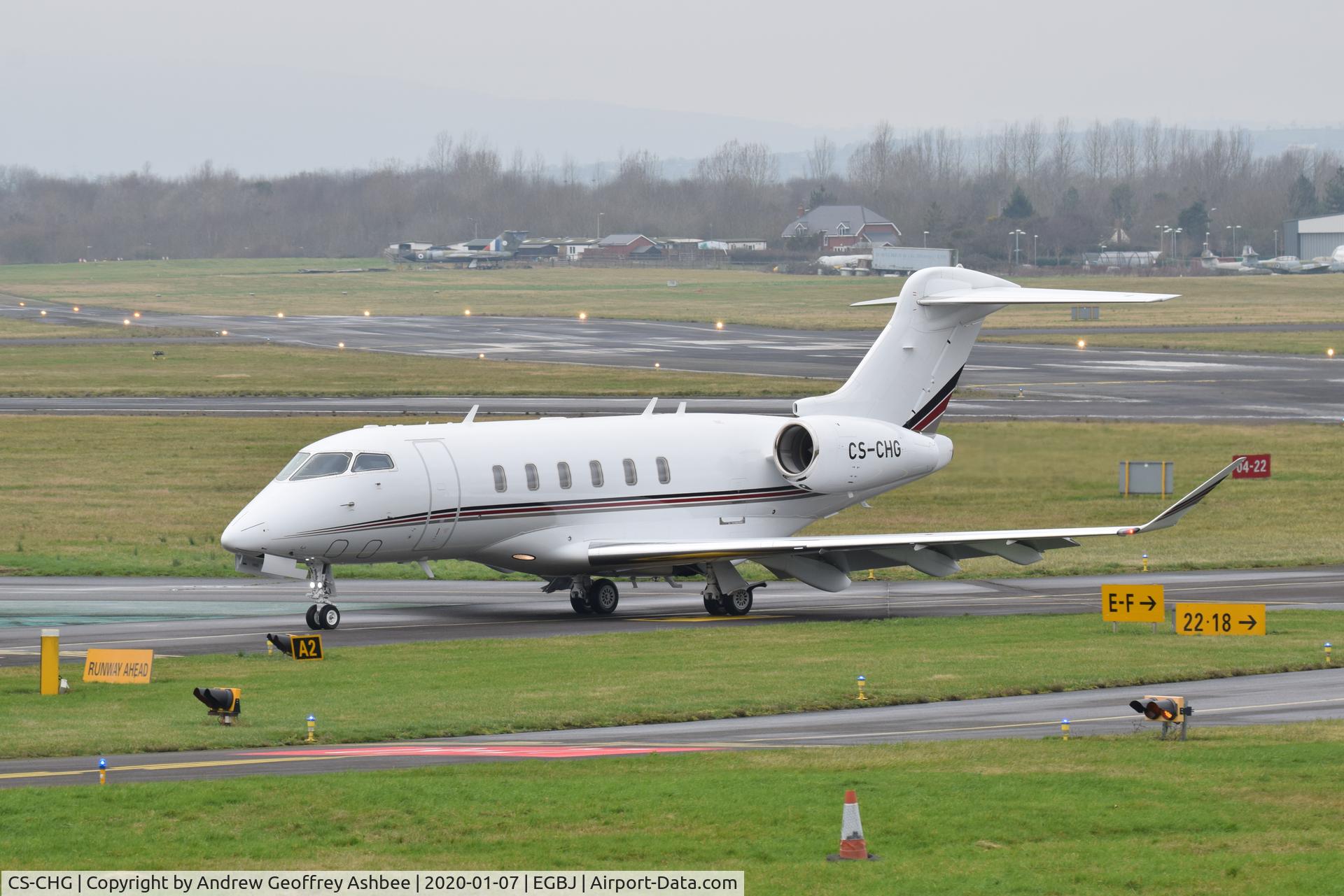 CS-CHG, 2017 Bombardier Challenger 350 (BD 100-1A10) C/N 20699, CS-CHG at Gloucestershire Airport.