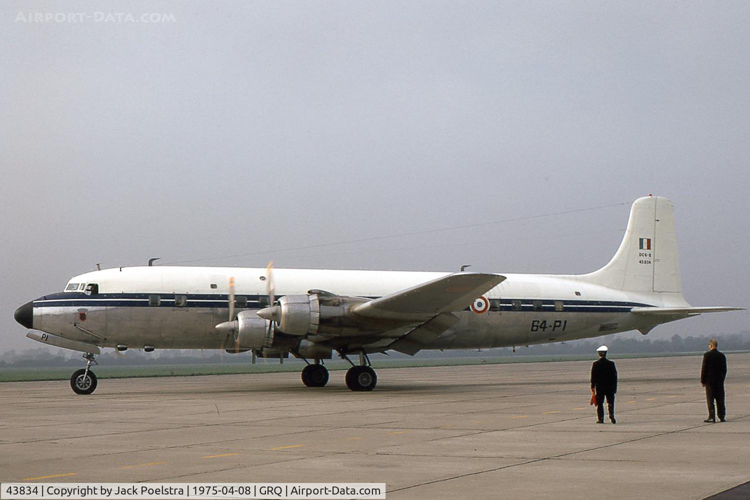 43834, 1953 Douglas DC-6B C/N 43834, 64-PI of 64 Escadre at Groningen airport