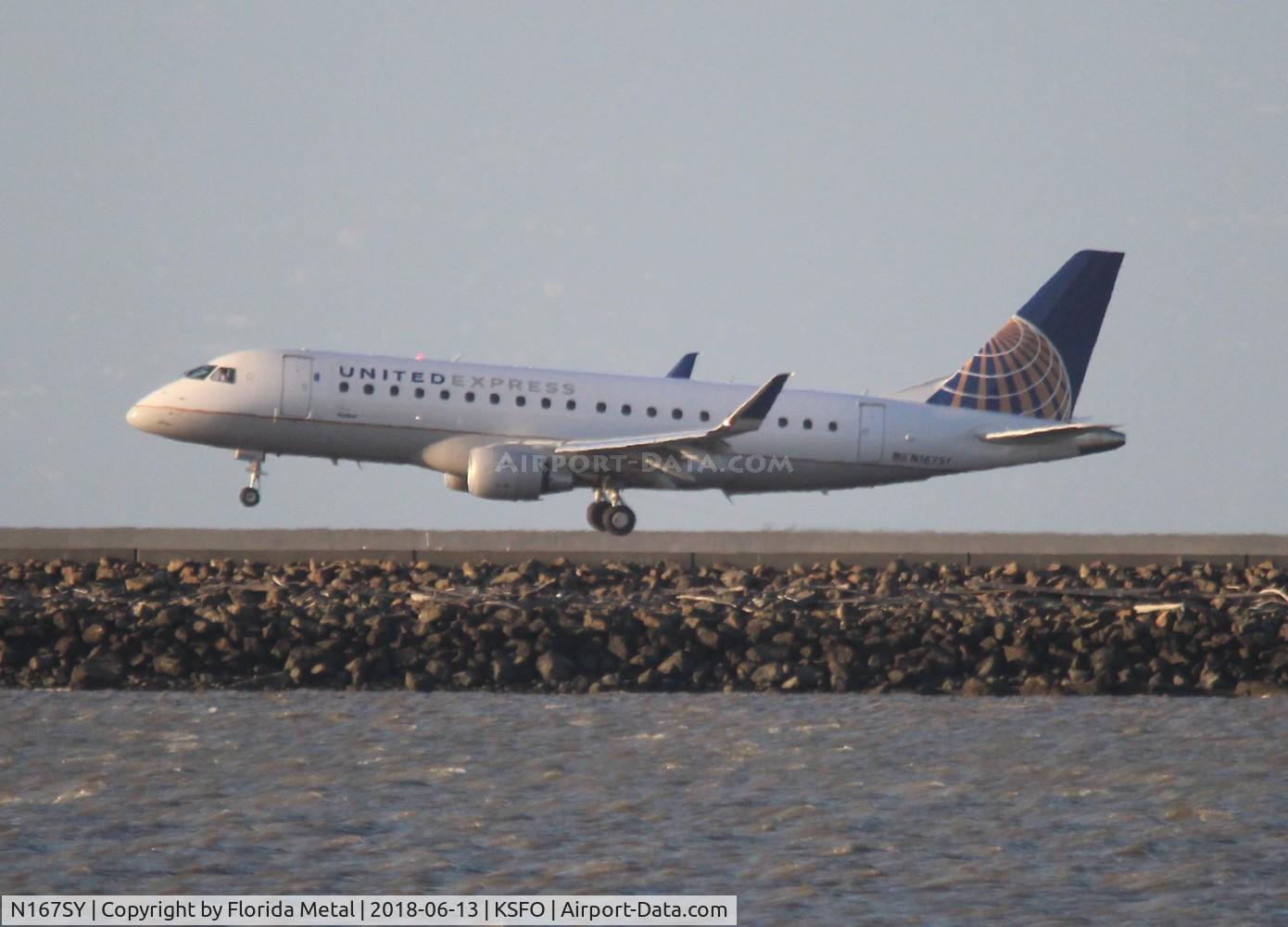 N167SY, 2016 Embraer 175LR (ERJ-170-200LR) C/N 17000616, SFO 2018