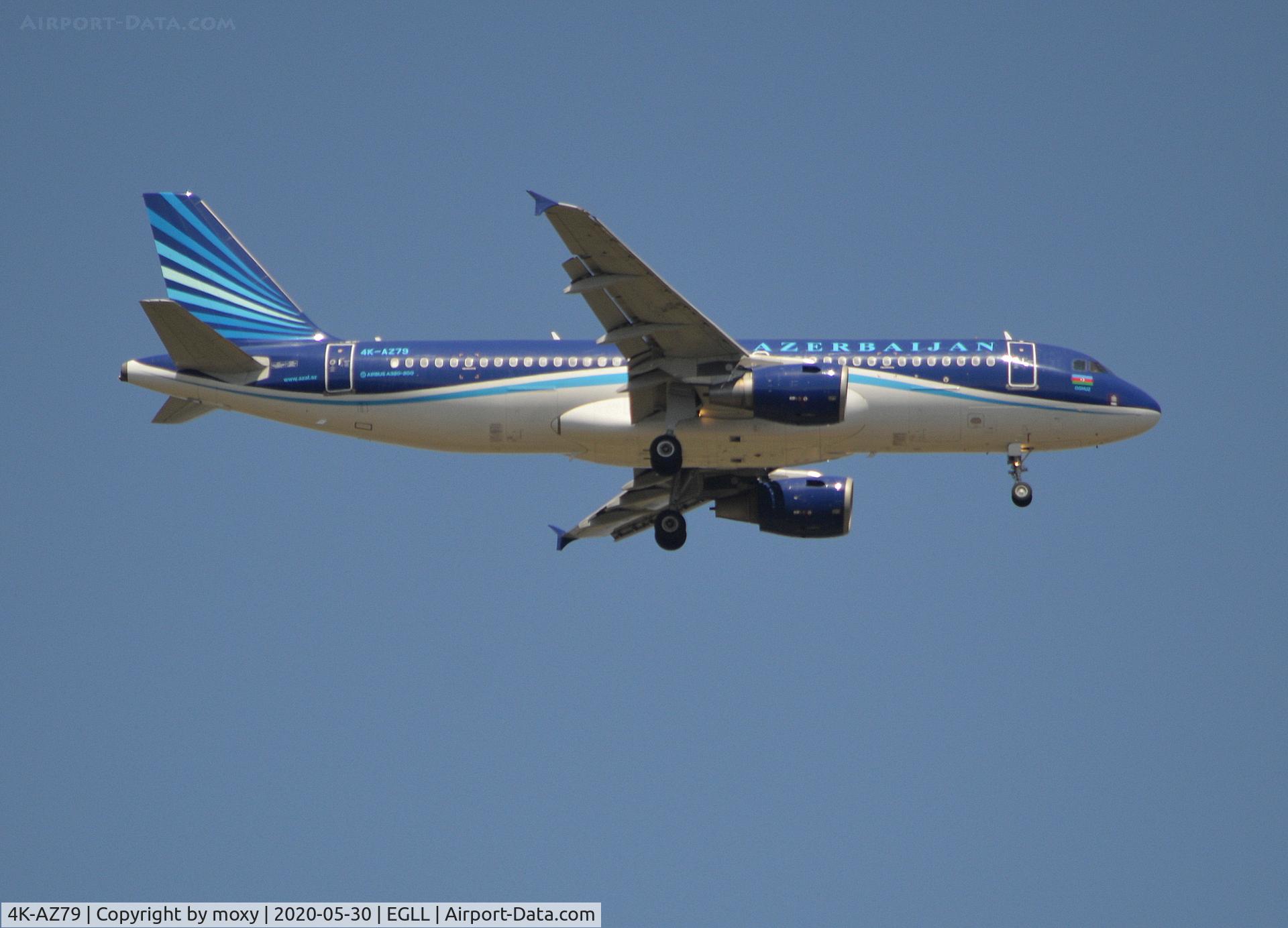 4K-AZ79, 2006 Airbus A320-214 C/N 2865, Airbus A320-214 on finals to 9R London Heathrow.