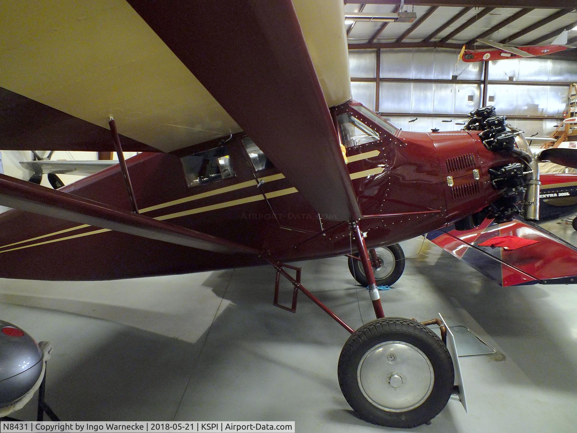 N8431, Stinson SM-2AA C/N 1051, Stinson SM-2AA Detroiter Junior at the Air Combat Museum, Springfield IL