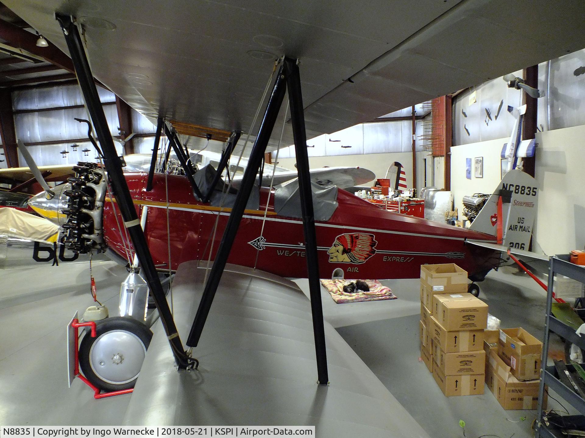 N8835, 1928 Stearman C3-B Sport Commercial C/N 241, Stearman C3-B Sport Commercial at the Air Combat Museum, Springfield IL