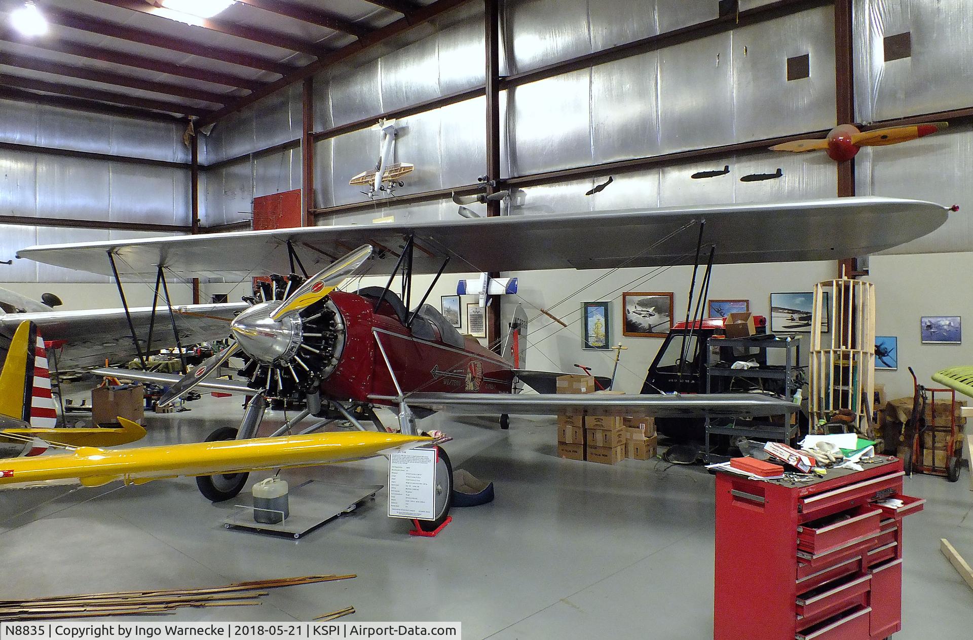 N8835, 1928 Stearman C3-B Sport Commercial C/N 241, Stearman C3-B Sport Commercial at the Air Combat Museum, Springfield IL