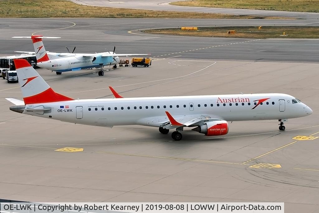 OE-LWK, 2012 Embraer 195LR  (ERJ-190-200LR) C/N 19000523, Taxiing out for departure
