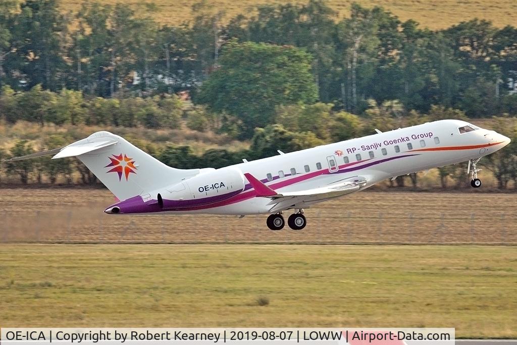 OE-ICA, 2013 Bombardier BD-700-1A10 Global 5000 C/N 9542, Climbing off r/w 29