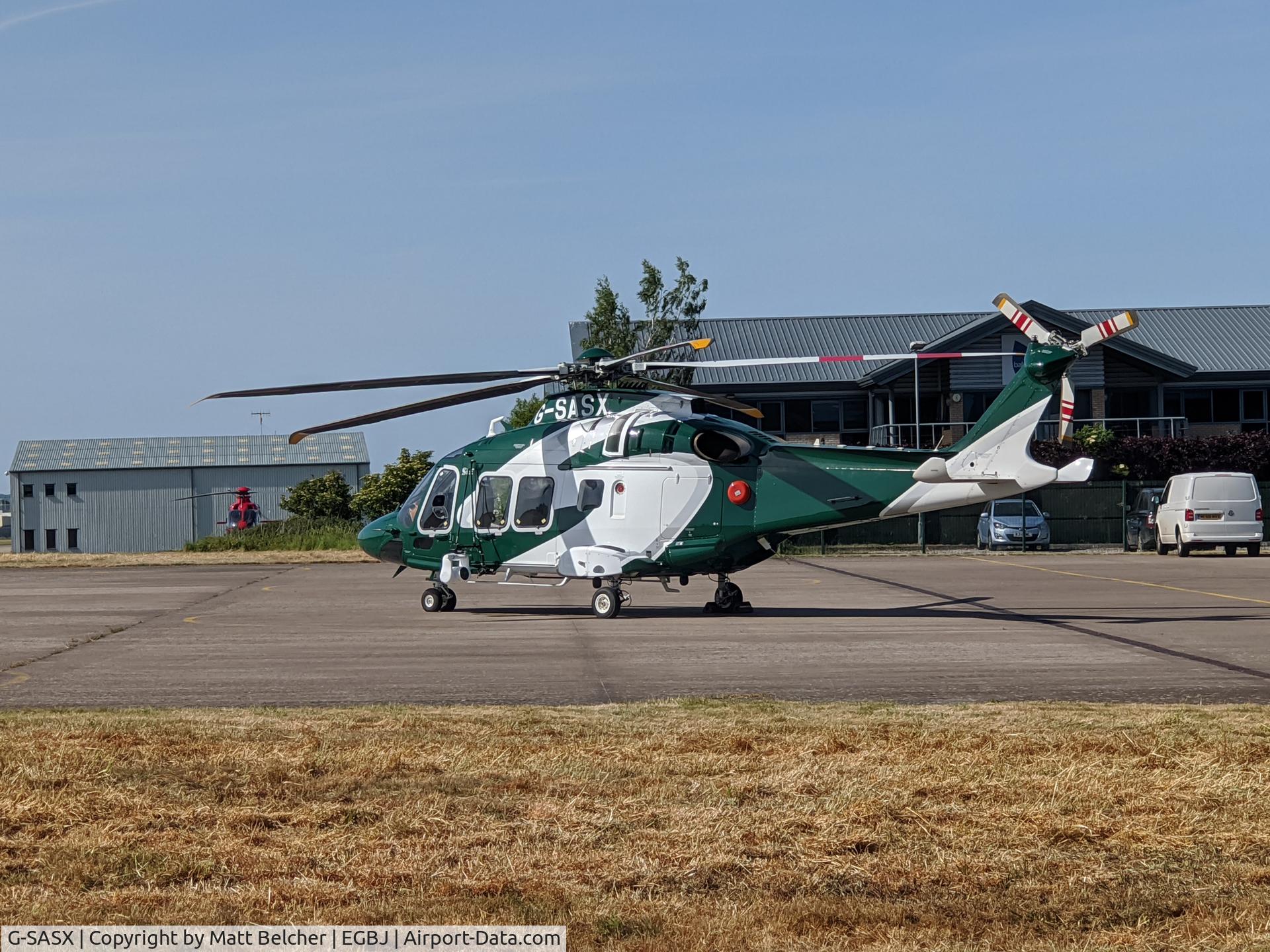 G-SASX, 2018 Leonardo AW-169 C/N 69064, G-SASX at Gloucestershire airport