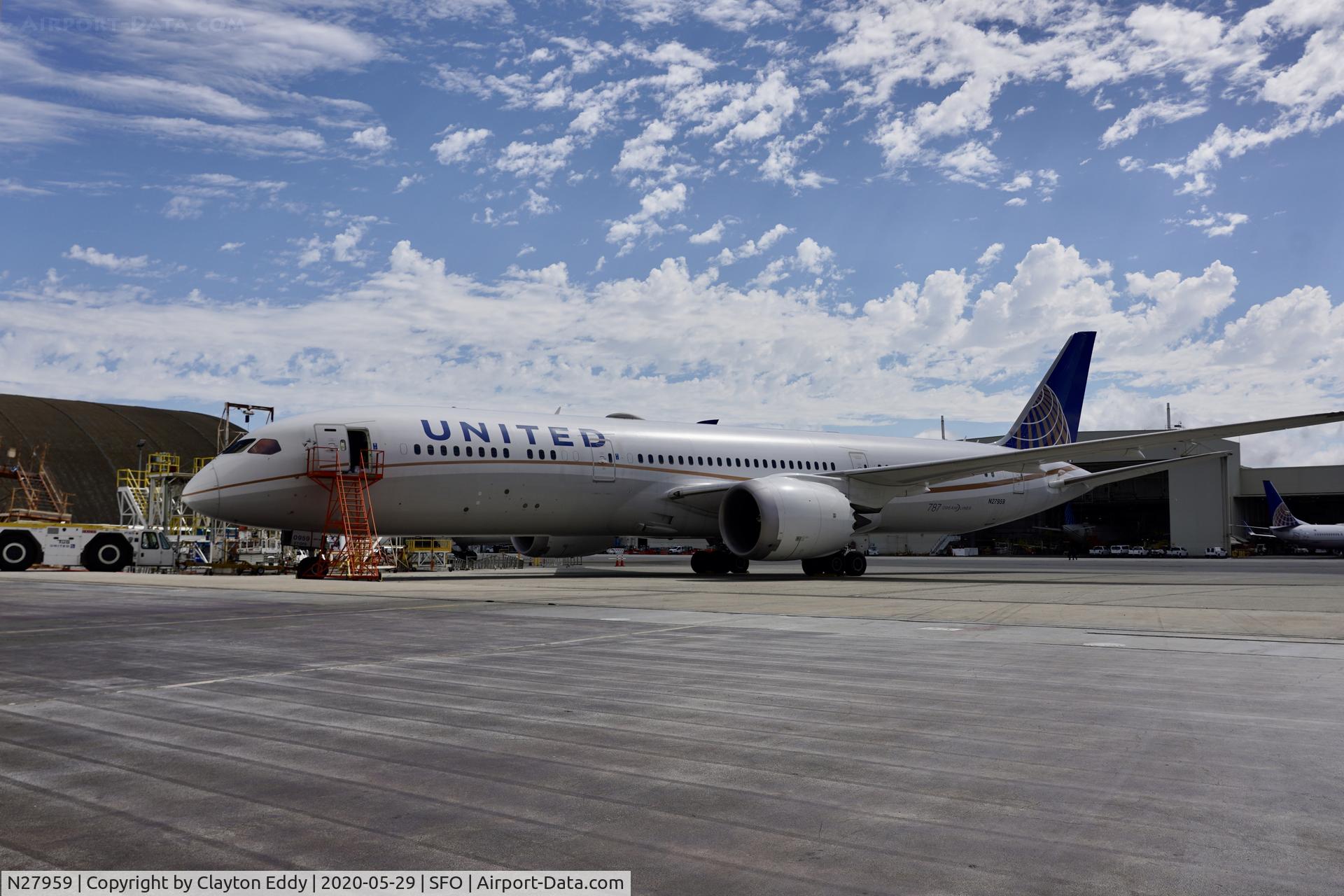 N27959, 2015 Boeing 787-9 Dreamliner C/N 36407, SFO 2020.