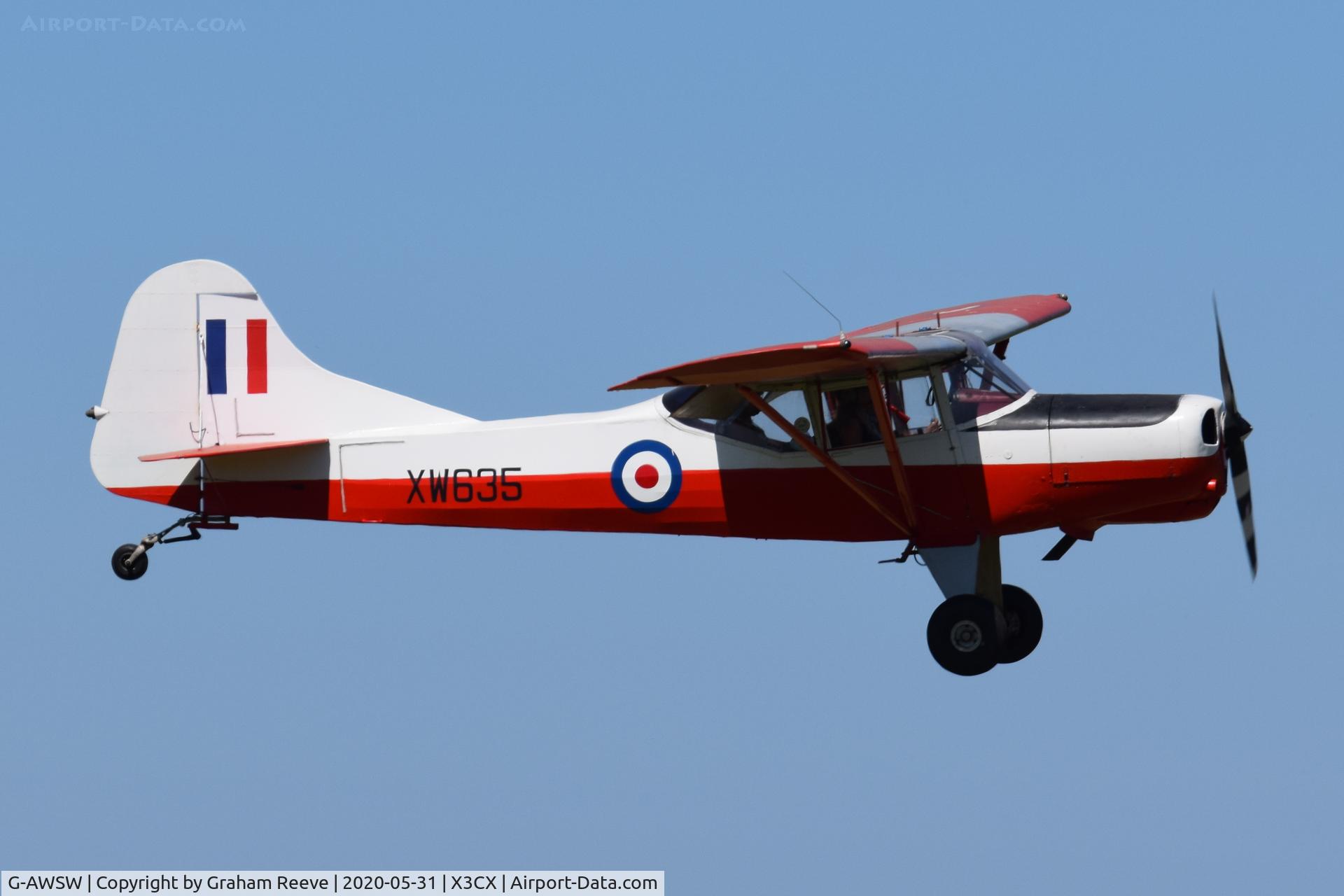 G-AWSW, 1968 Beagle D-5/180 Husky C/N 3690, Landing at Northrepps.