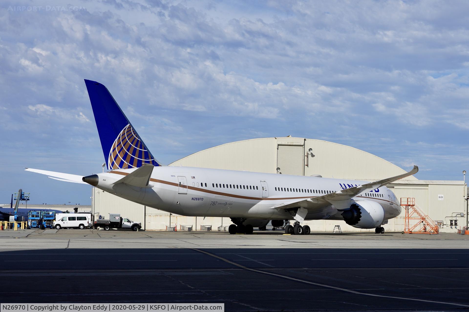 N26970, 2017 Boeing 787-9 Dreamliner C/N 60146, SFO 2020.