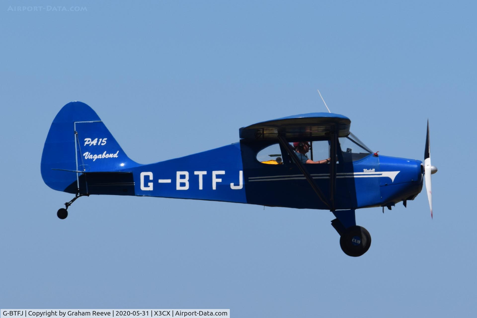 G-BTFJ, 1948 Piper PA-15 Vagabond Vagabond C/N 15-159, Landing at Northrepps.