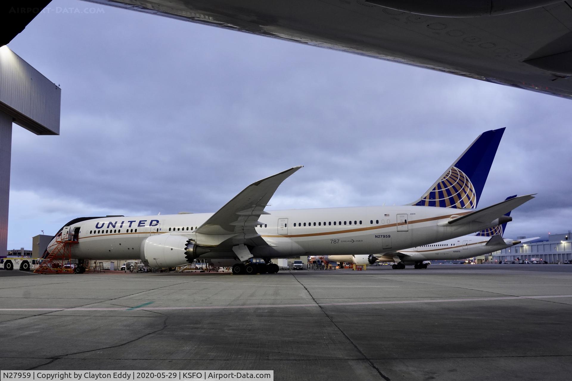 N27959, 2015 Boeing 787-9 Dreamliner C/N 36407, SFO 2020.