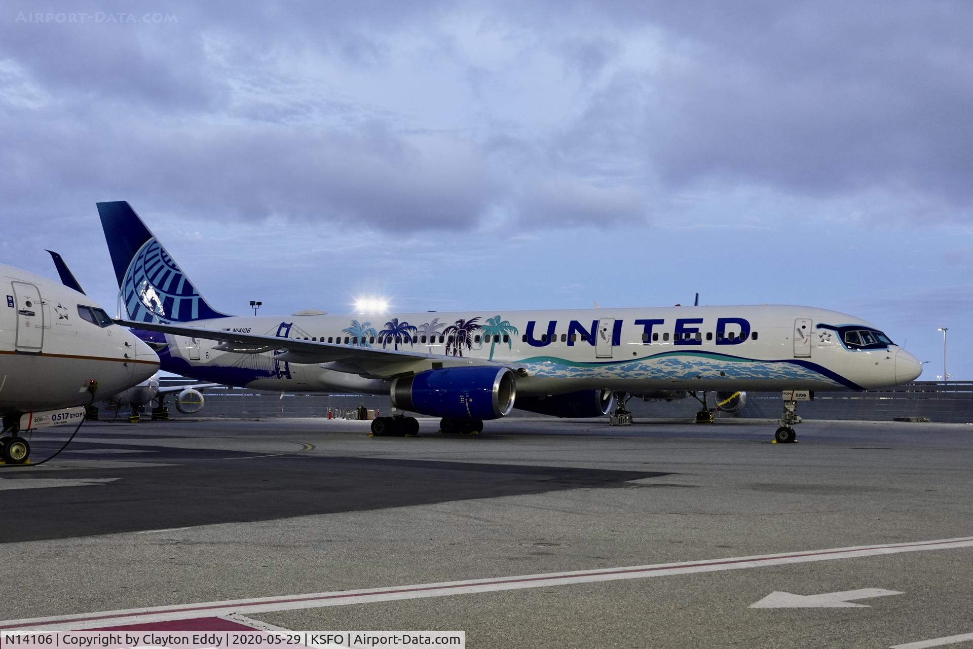 N14106, 1994 Boeing 757-224 C/N 27296, SFO 2020.