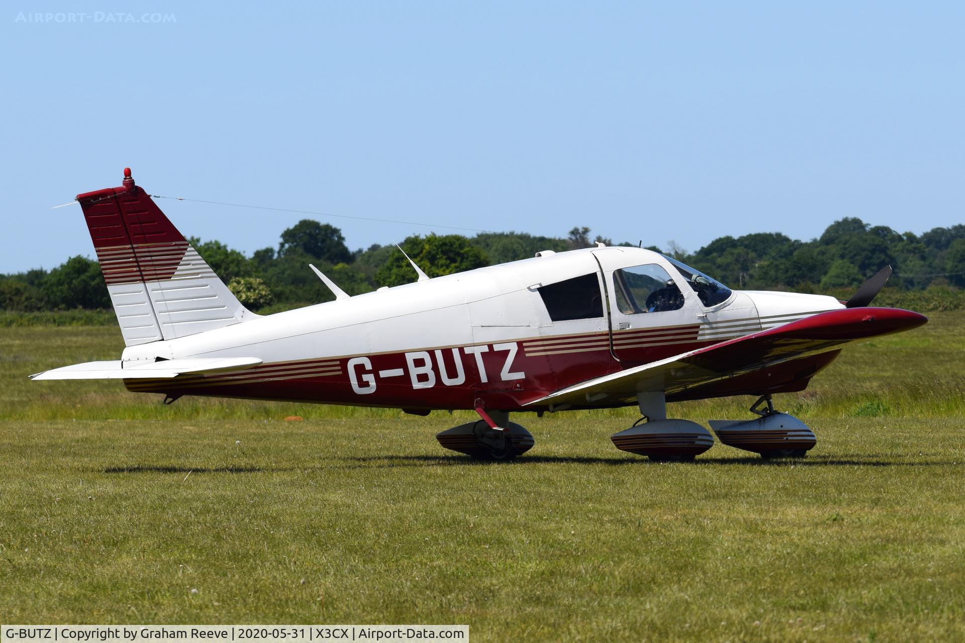 G-BUTZ, 1967 Piper PA-28-180 Cherokee C C/N 28-3107, Parked at Northrepps.