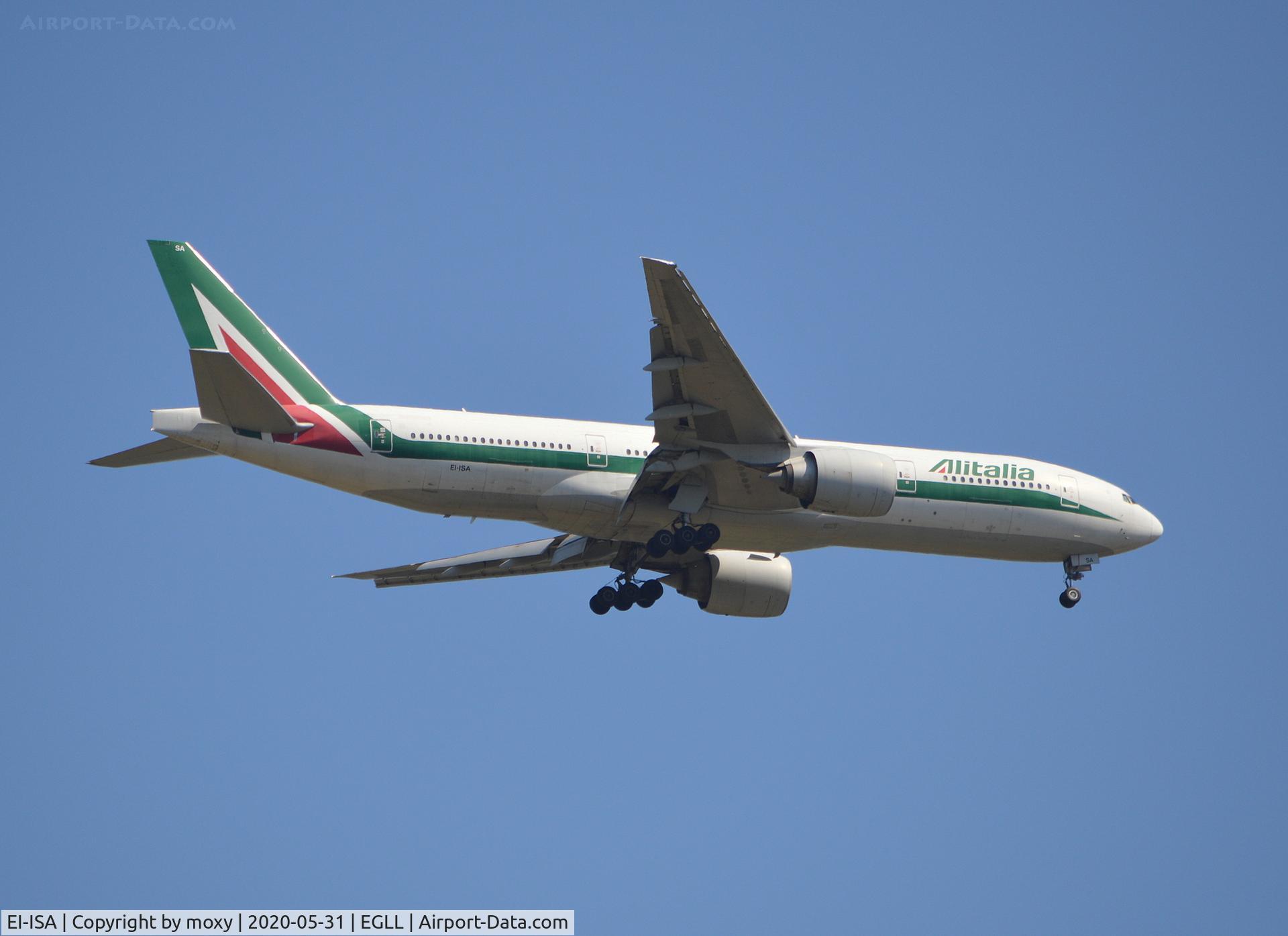 EI-ISA, 2002 Boeing 777-243/ER C/N 32855, Boeing 777-243/ER on finals to 9R London Heathrow.
