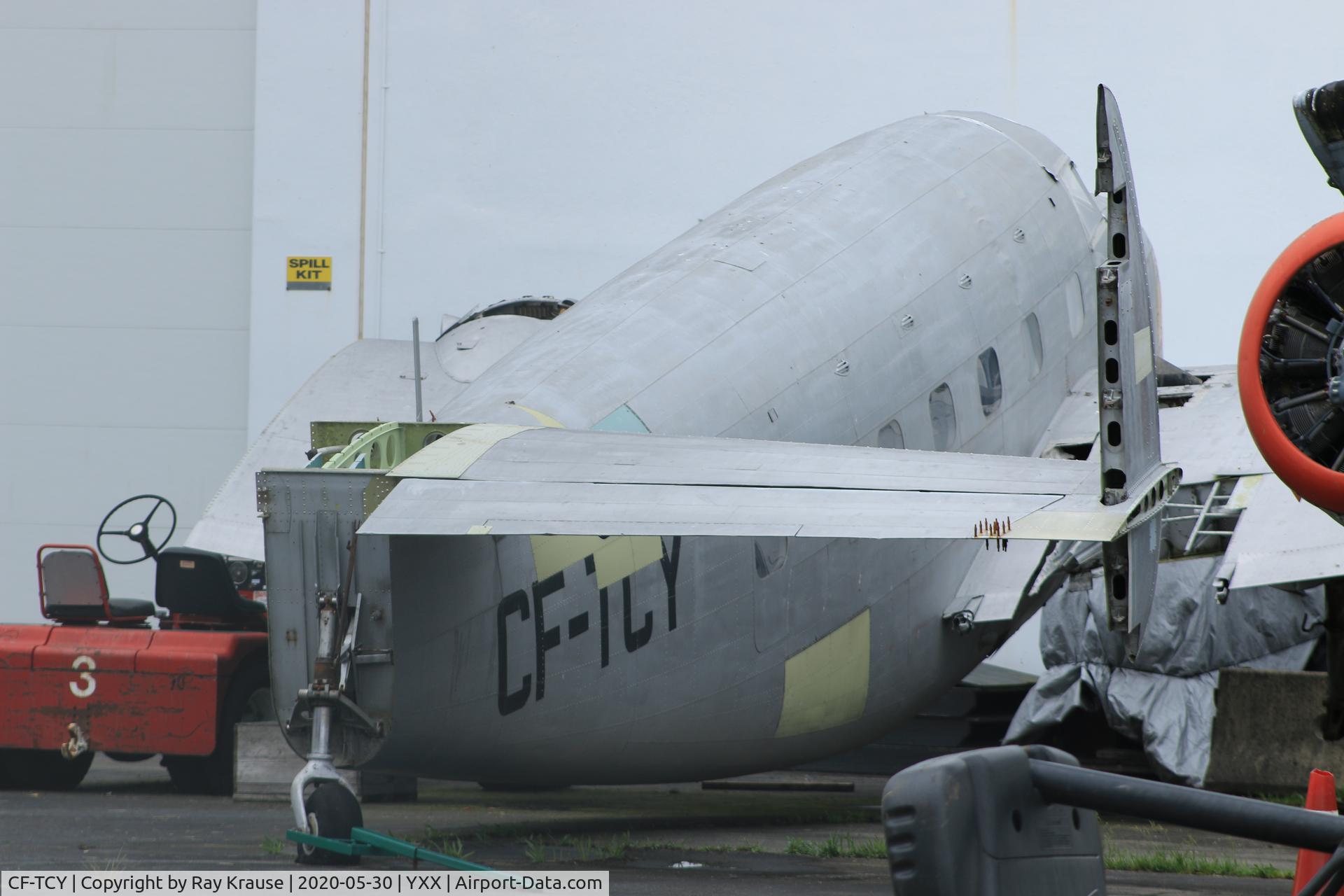 CF-TCY, Lockheed 18 Lodestar C/N 18-2064, Currently under restoration by the University of the Fraser Valley