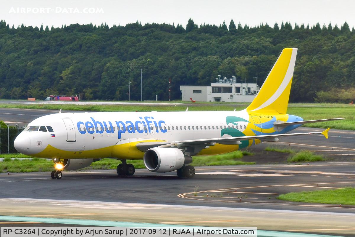 RP-C3264, 2011 Airbus A320-214 C/N 4852, Arriving at Narita on an overcast morning.