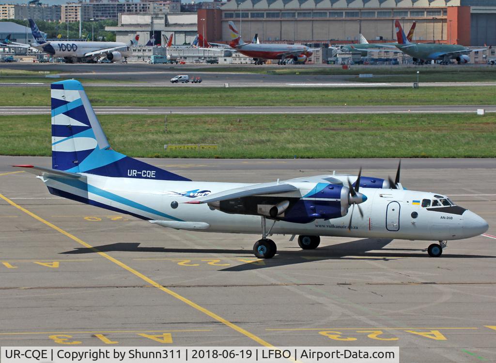 UR-CQE, 1985 Antonov An-26B C/N 14004, Arriving to the Cargo area...