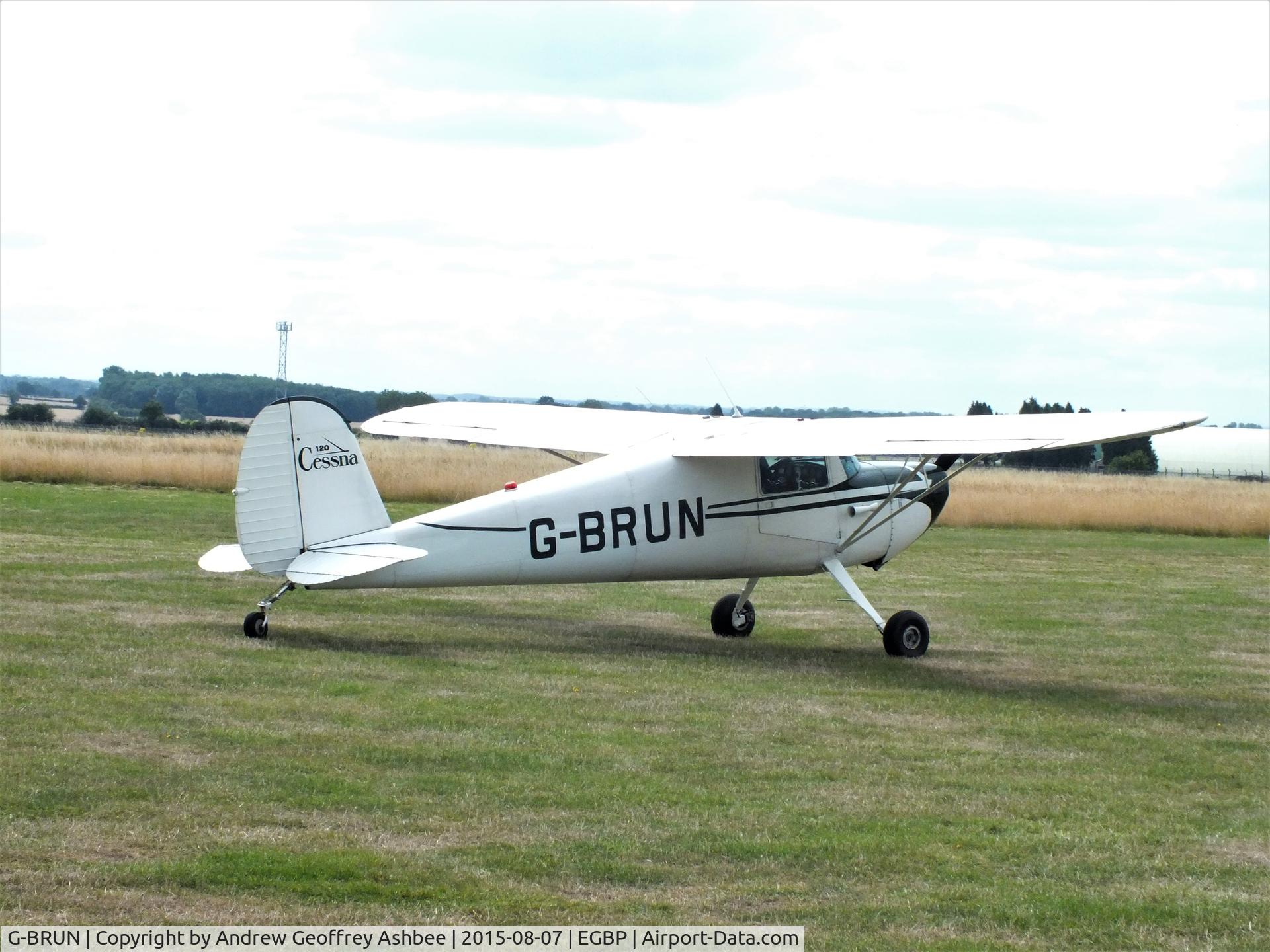 G-BRUN, 1946 Cessna 120 C/N 9294, G-BRUN at Cotswold Airport.