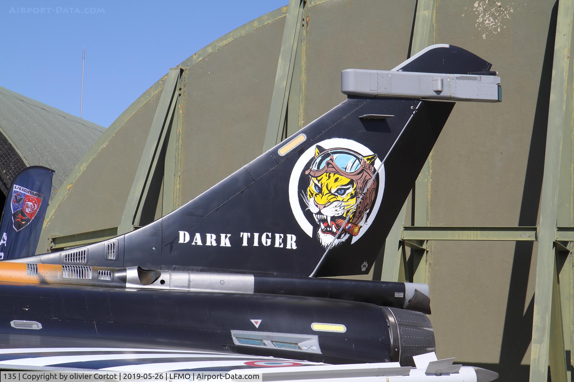 135, Dassault Rafale C C/N 135, closer view of the tail