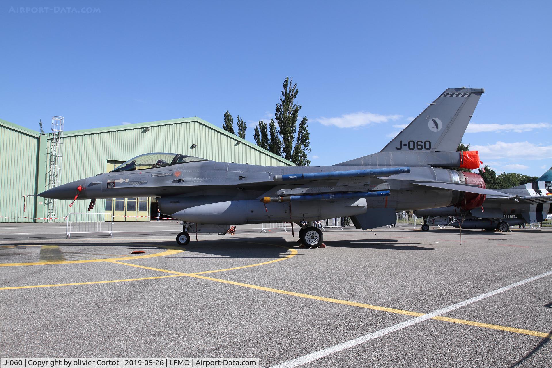 J-060, 1986 Fokker F-16AM Fighting Falcon C/N 6D-143, Orange airshow, june 2019