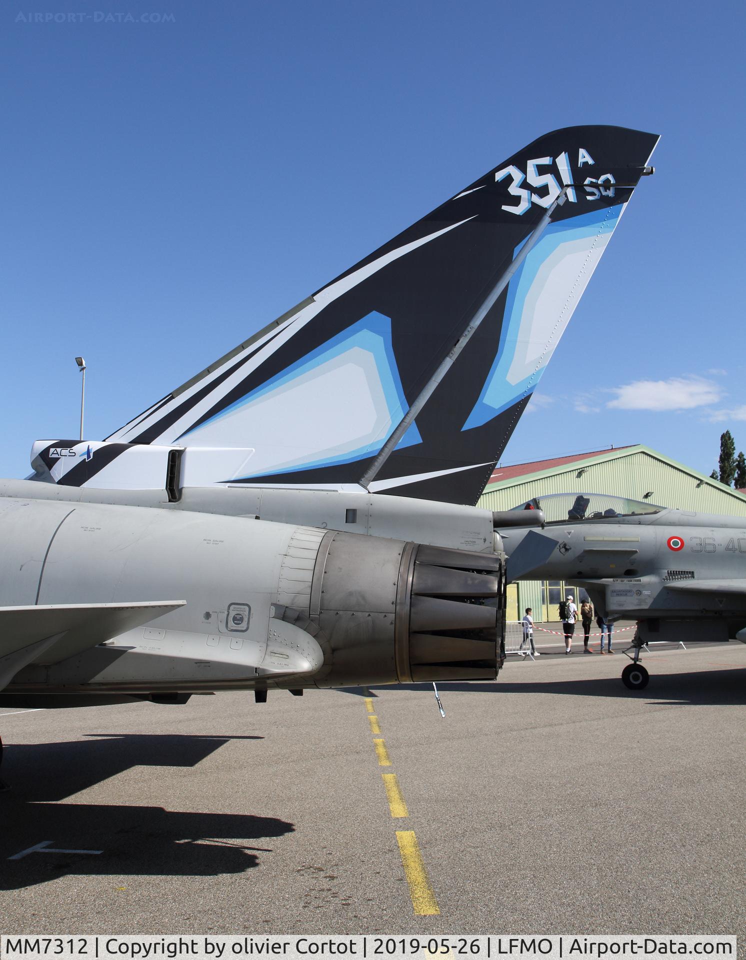 MM7312, Eurofighter F-2000A Typhoon C/N IS044, closer view of the tail