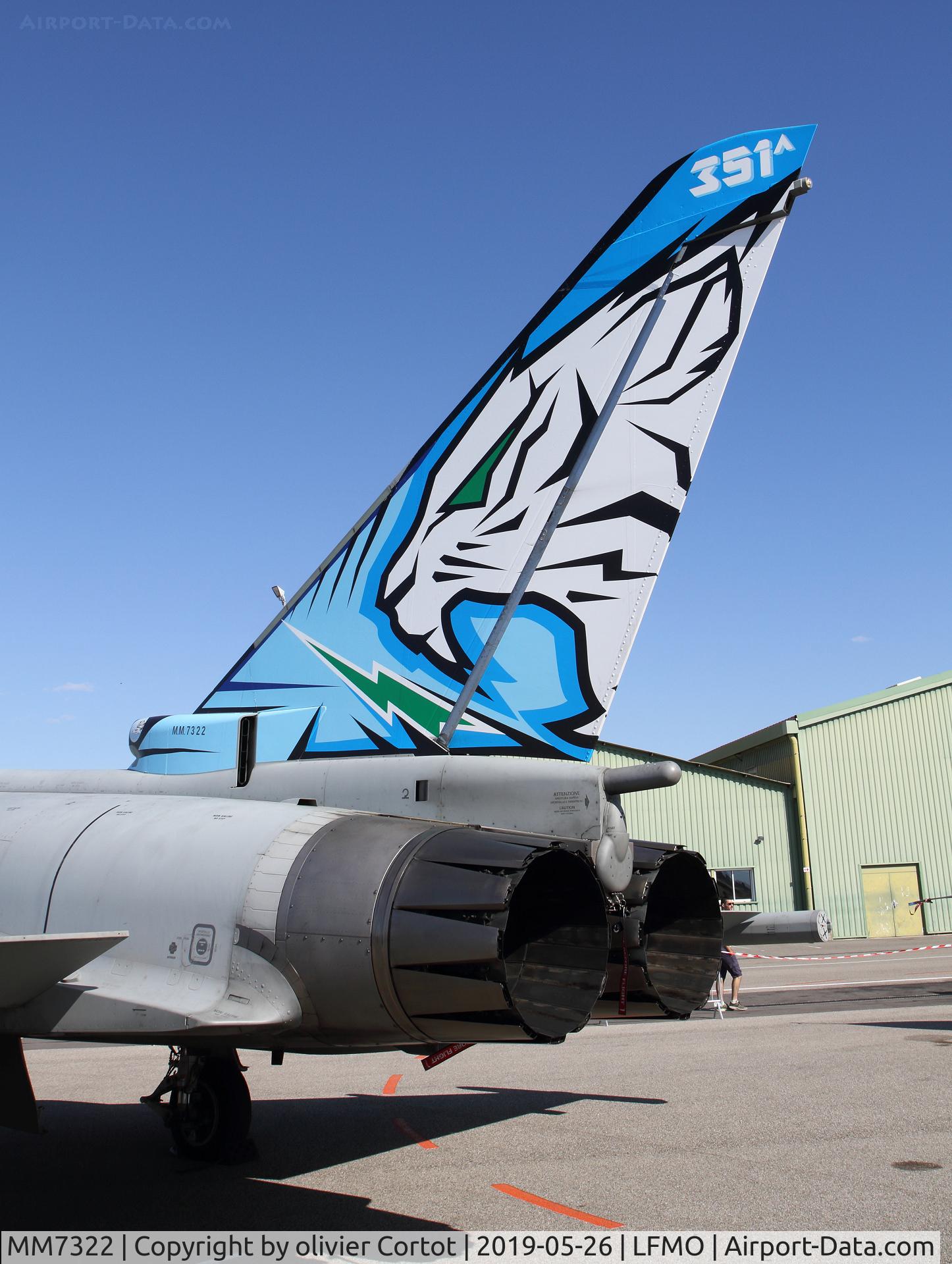 MM7322, Eurofighter EF-2000 Typhoon S C/N IS054, closer view of the tail