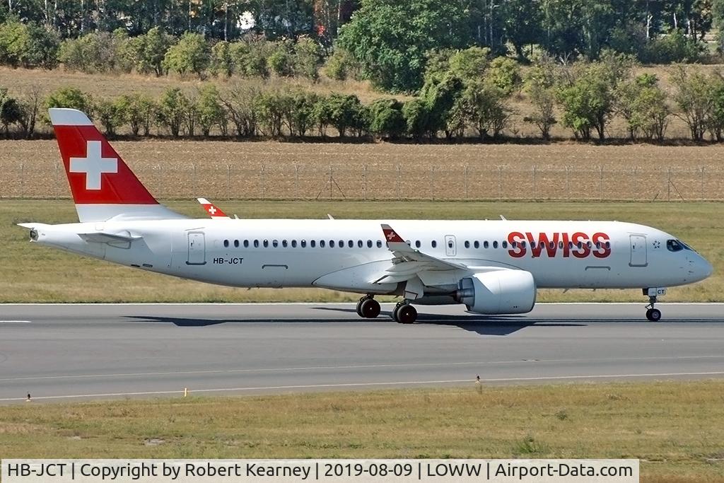 HB-JCT, 2018 Airbus A220-300 C/N 55046, Rolling on r/w 29