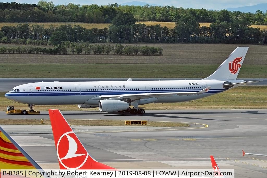 B-8385, 2017 Airbus A330-343 C/N 1807, Being towed to parking