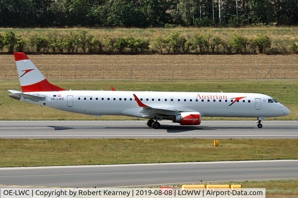 OE-LWC, 2010 Embraer 195LR (ERJ-190-200LR) C/N 19000350, Rolling on r/w 29