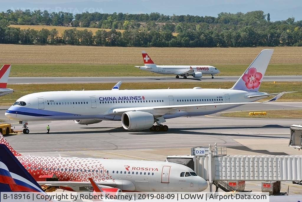 B-18916, 2018 Airbus A350-941 C/N 191, Pushing back for departure